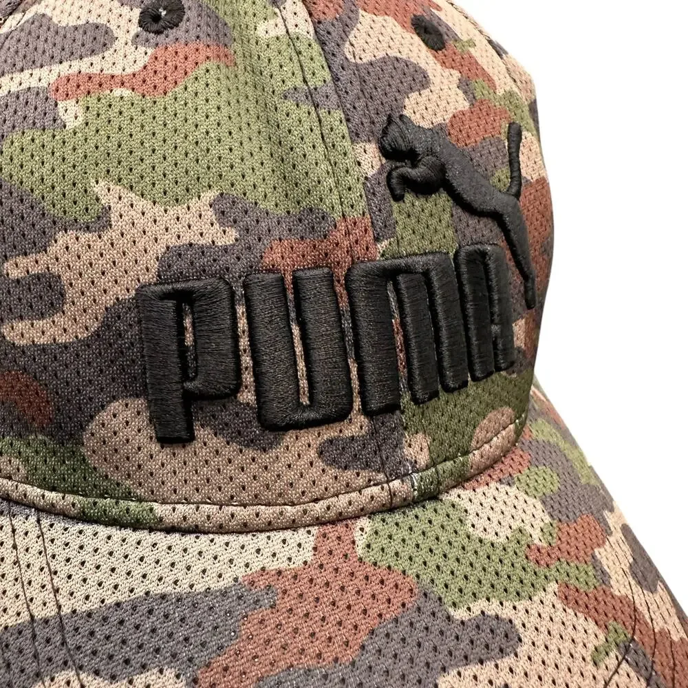PUMA Camo Baseball Cap Men's Hat Sportswear Streetwear Stretch One Size